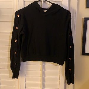 Mossimo cropped black sweatshirt.